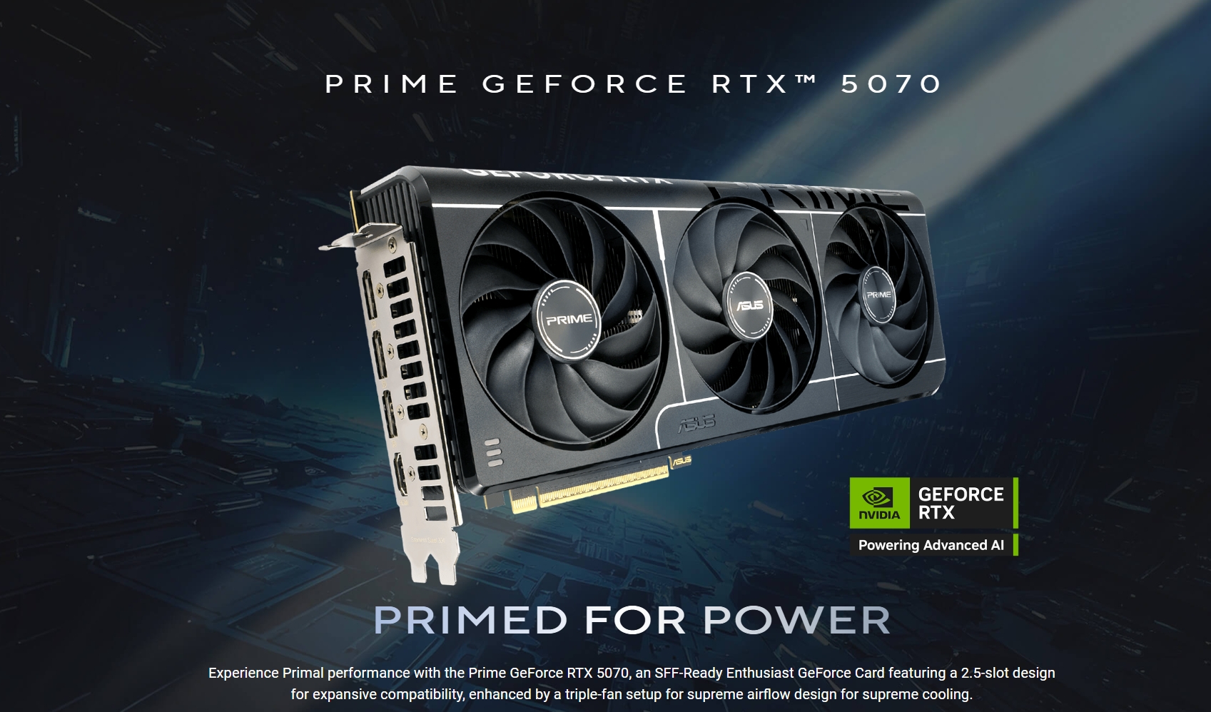 ASUS PRIME GeForce RTX 5070 OC 12GB 192-Bit GDDR7 PCI