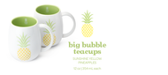 Yellow Pineapples Big Bubble Teacups from DAVIDsTEA