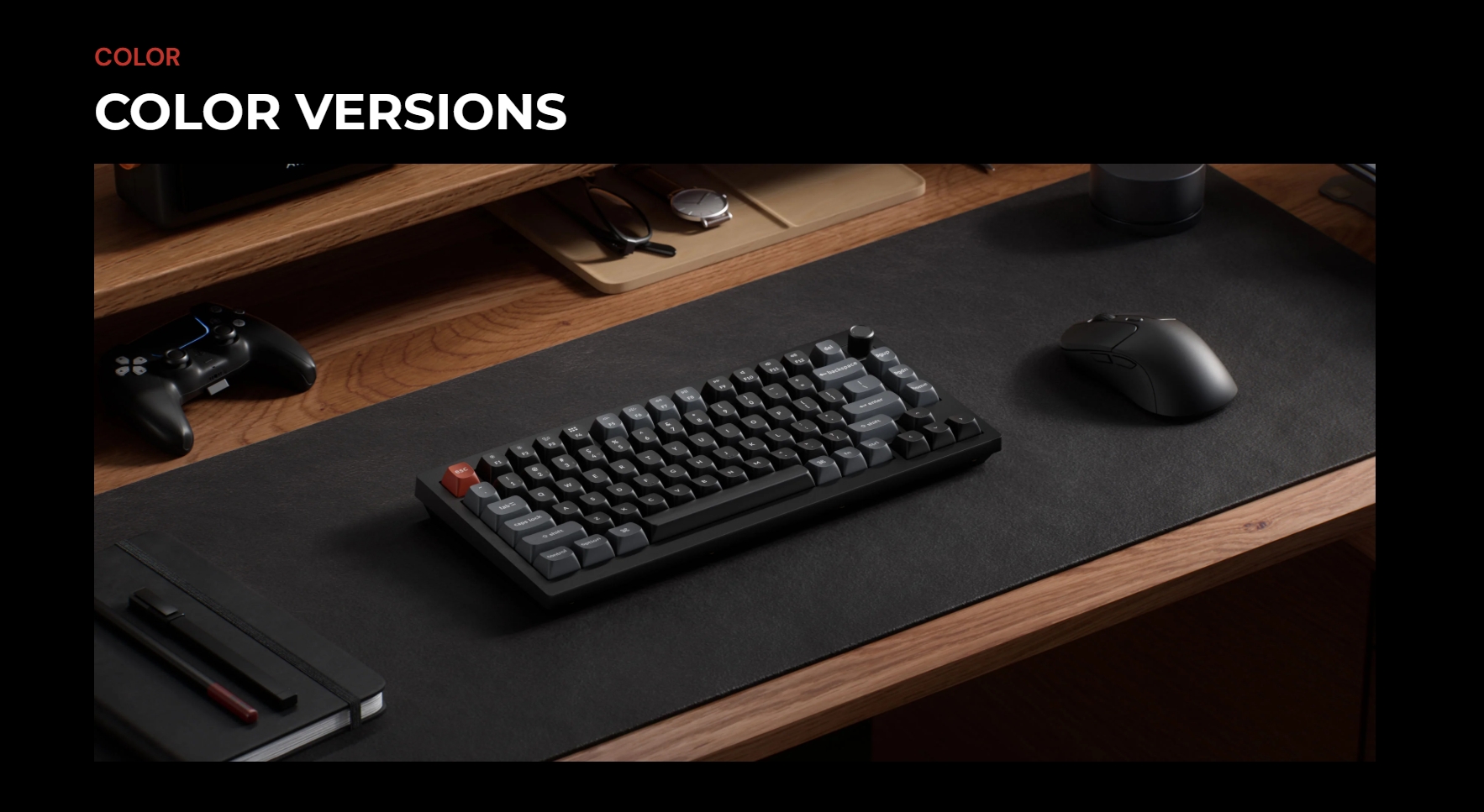 Keychron V1 Ultra 8K Wireless Mechanical Keyboard, Brown Silk POM