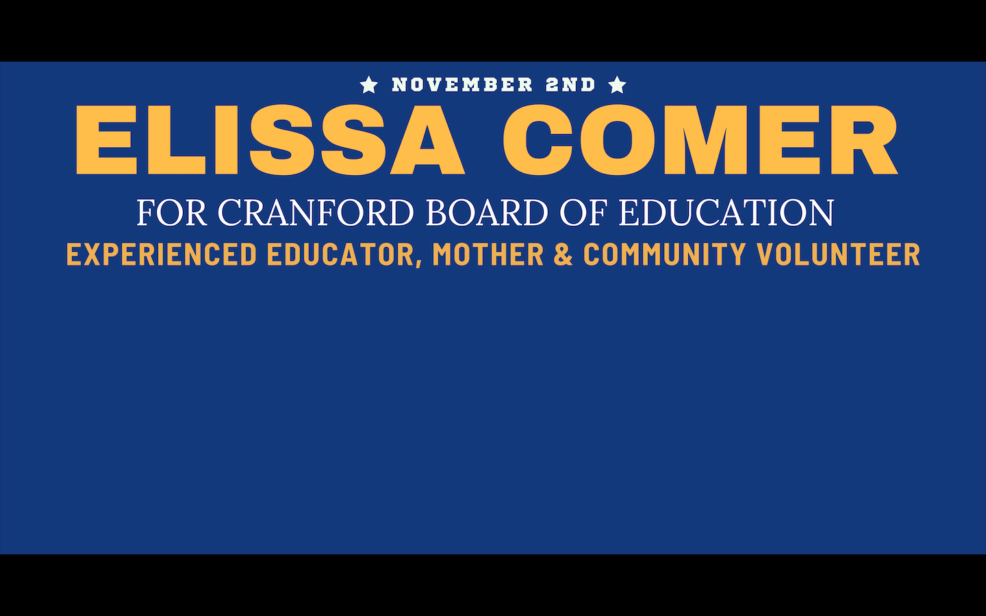Elissa Comer for Cranford Board of Education logo