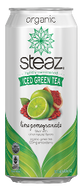 Organic Iced Lime Pomegranate Lightly Sweetened Green Tea from Steaz
