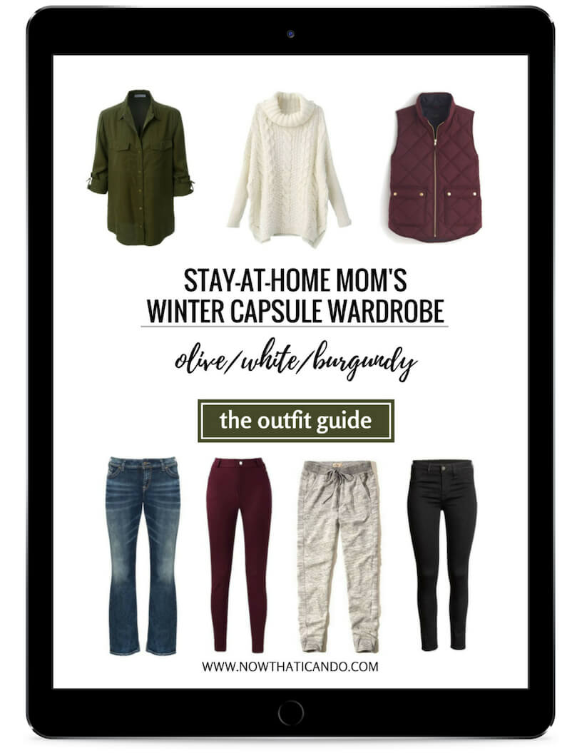 The Moms Winter Wardrobe Outfit Guide Suite Olive White Burgundy