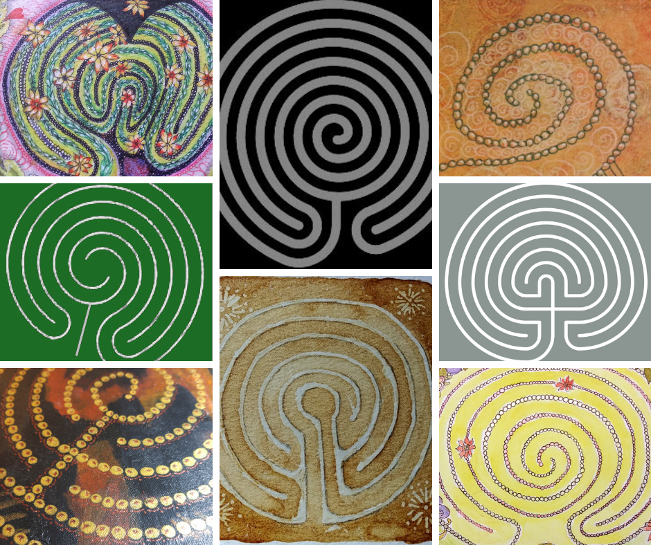 Classical Labyrinth Art Collage