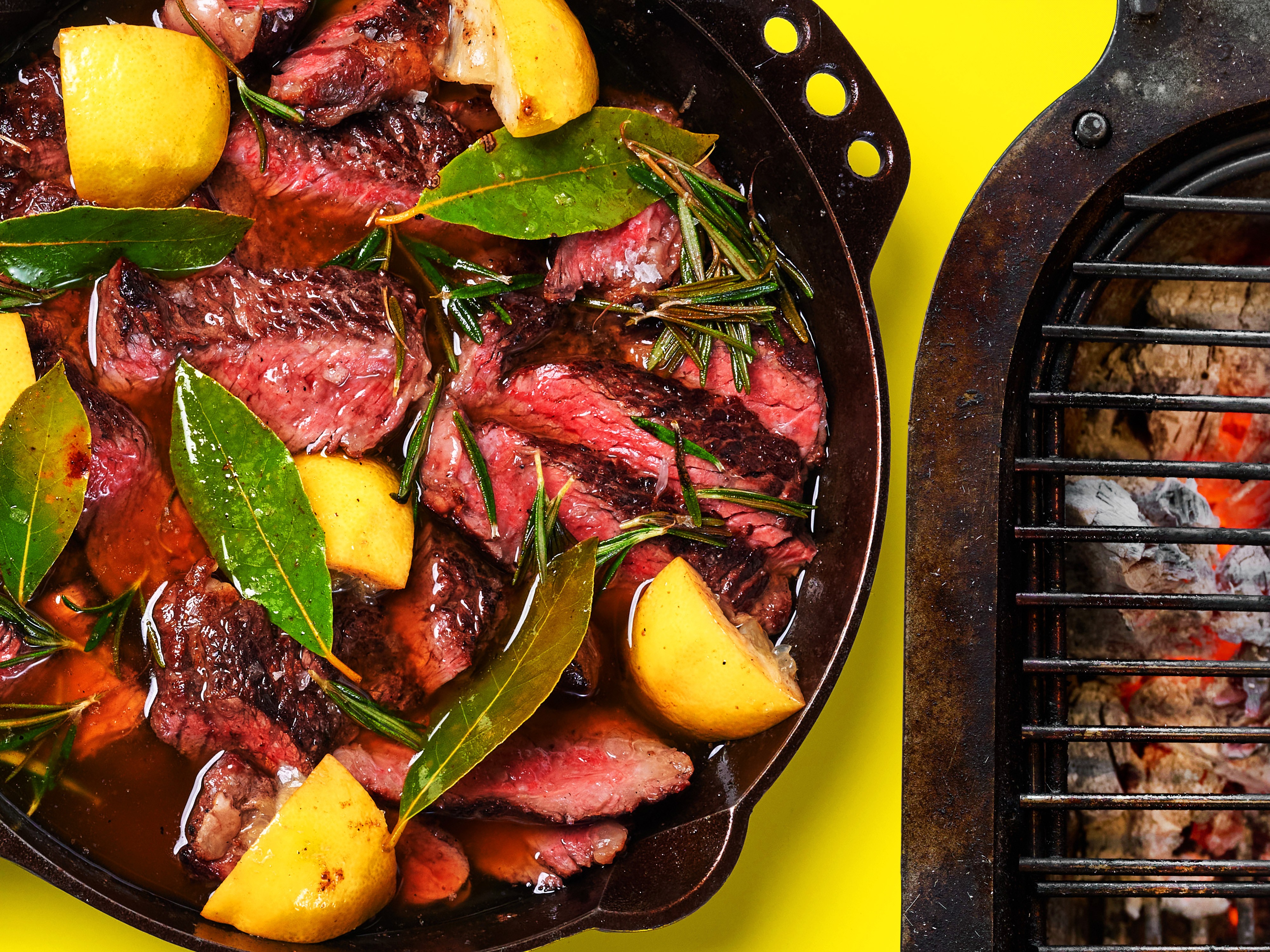 Grilled and Butter-Rested Ribeye Steak