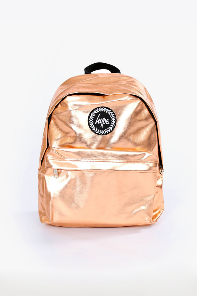 hype rose gold backpack