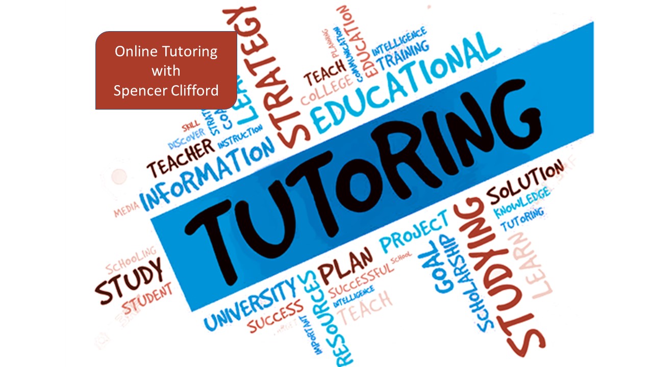 Tutoring with Spencer Clifford Word cloud