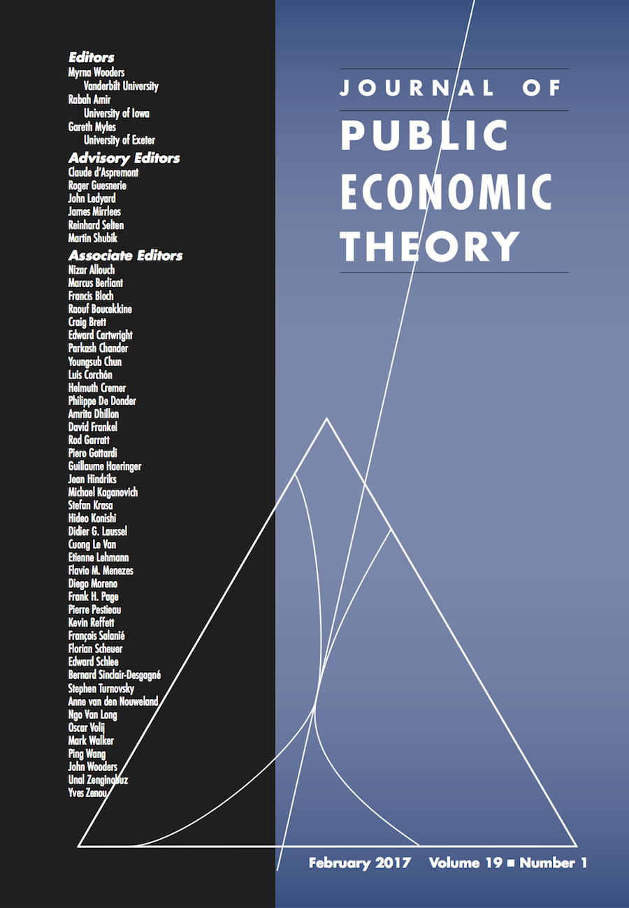 Template For Submissions To Journal Of Public Economic - 