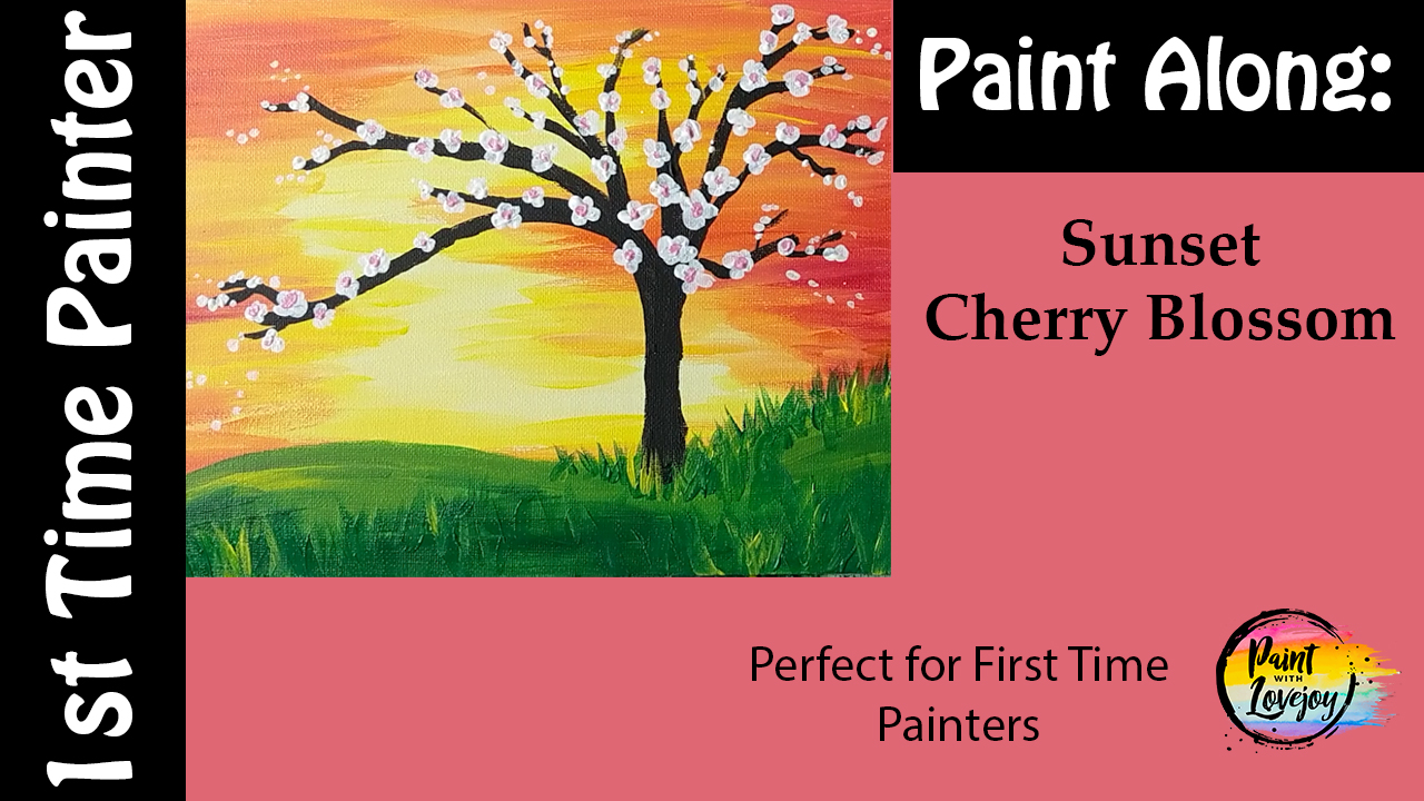 Easy first. Cherry Painting for Beginner. Easy first-time.