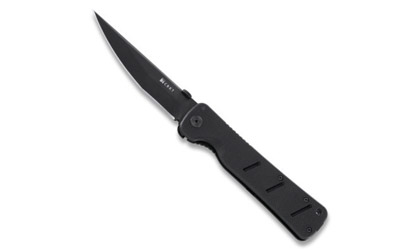 CRKT 2906 Otanashi noh Ken 4.52″ Folding Clip Point Plain Black Matte Baked-On Anti Rust AUS-8A SS Blade/ Black Textured G10/SS Handle Includes Pocket Clip