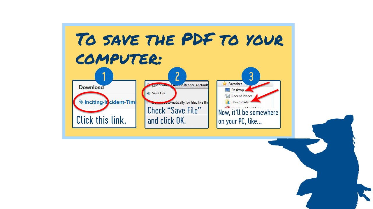 To easily download the slide decks, click on the link underneath the "DOWNLOAD" heading, which is under the embedded PDF viewer. When prompted, save the file.