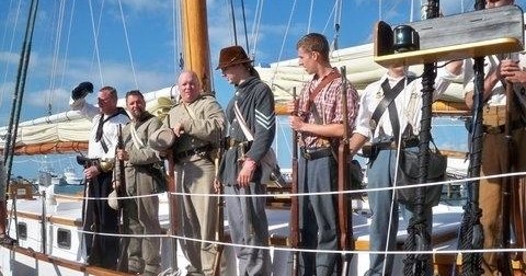 Civil War Heritage Day Sea Battle on America 2 0 in Key West Florida United States