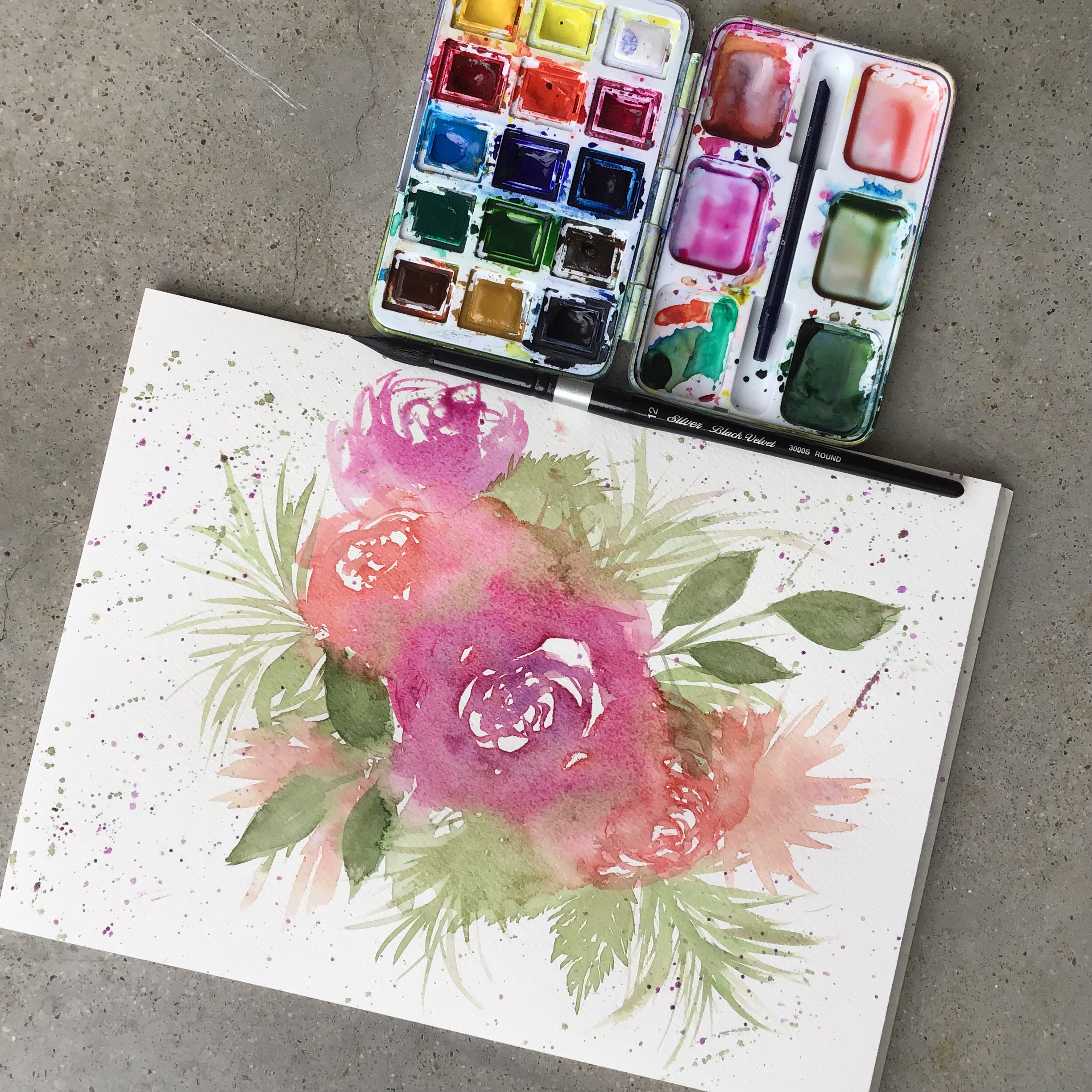 Expressive Watercolor Florals