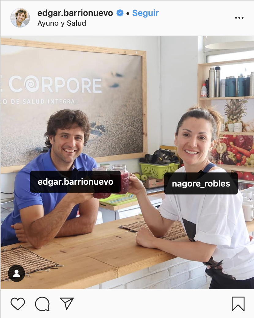 Nagore Robles con Edgar Barrionuevo Ayuno intermitente