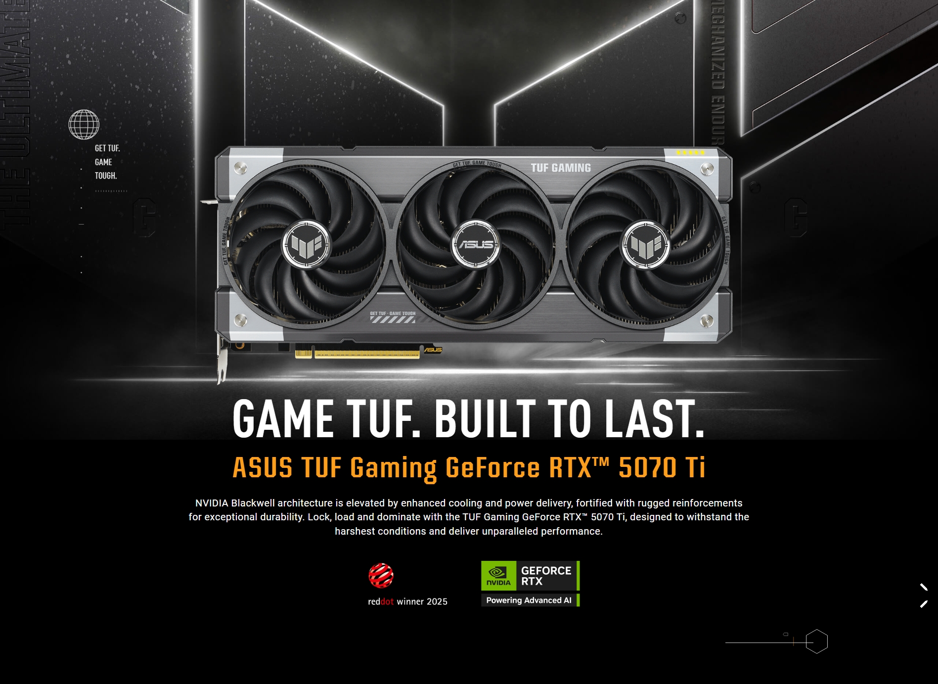 【新品】ASUS TUF Gaming GeForce RTX 5070 Ti ASUS TUF Gaming GeForce RTX™ 5070 Ti 16GB GDDR7 OC Edition