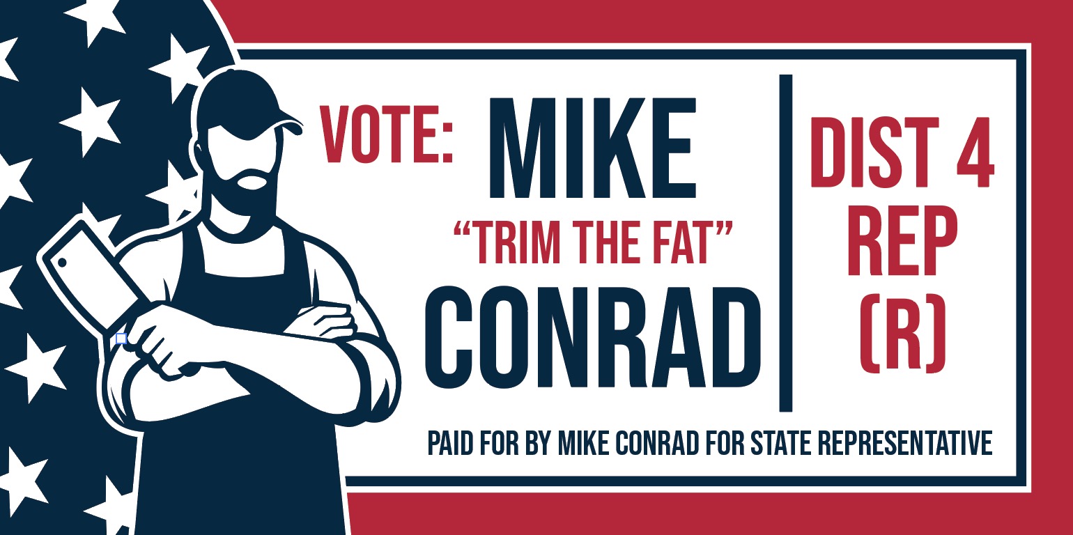 Mike Conrad for State Rep District 4 (R) logo