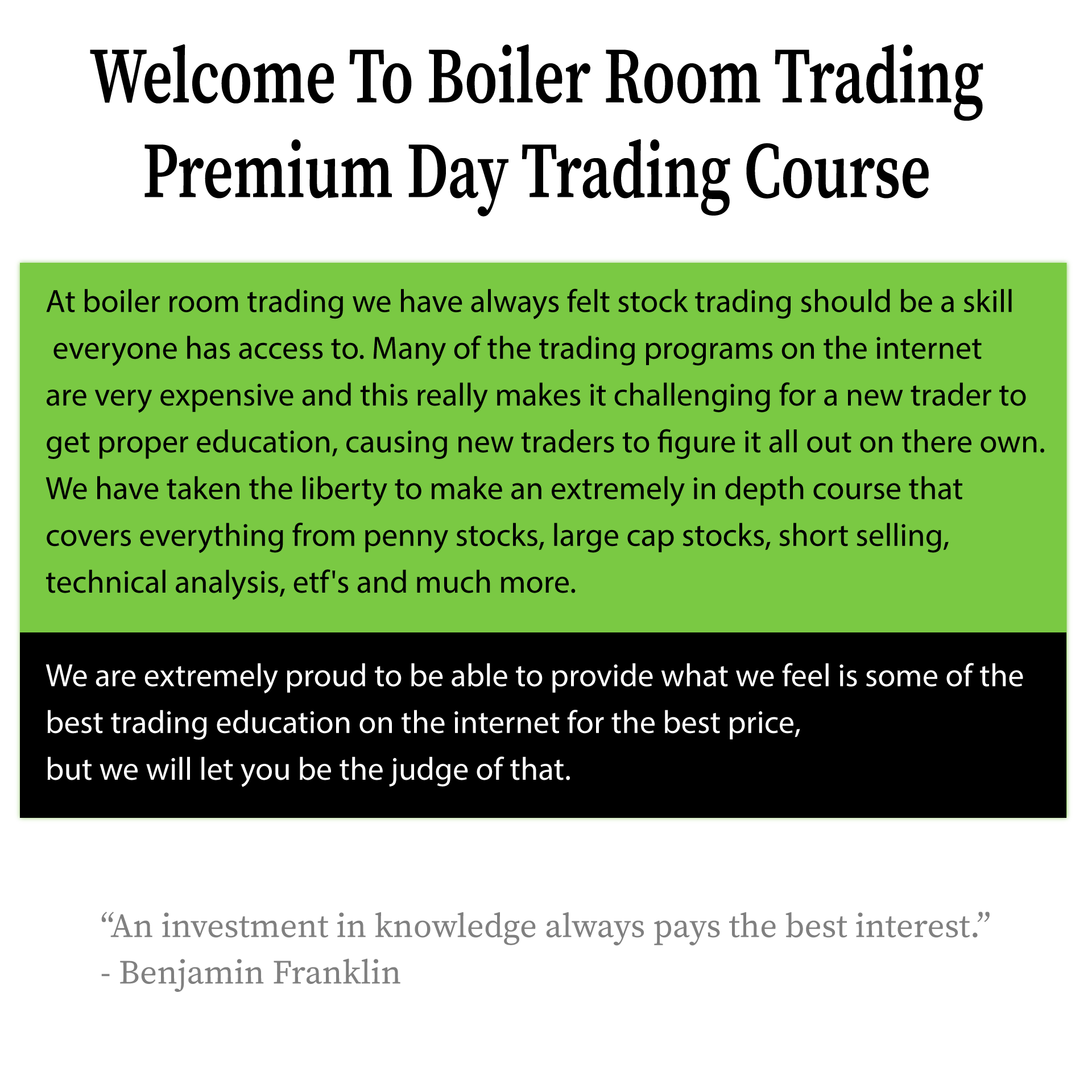 Boiler Room Trading Course | Boiler Room Trading