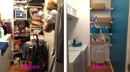 Laundry Room Before and After Image