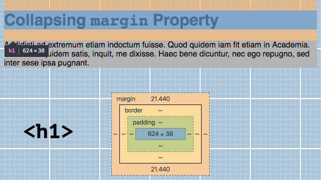 collapse-margins-h1-user-agent.png image showing h1 box model in Chrome tools.