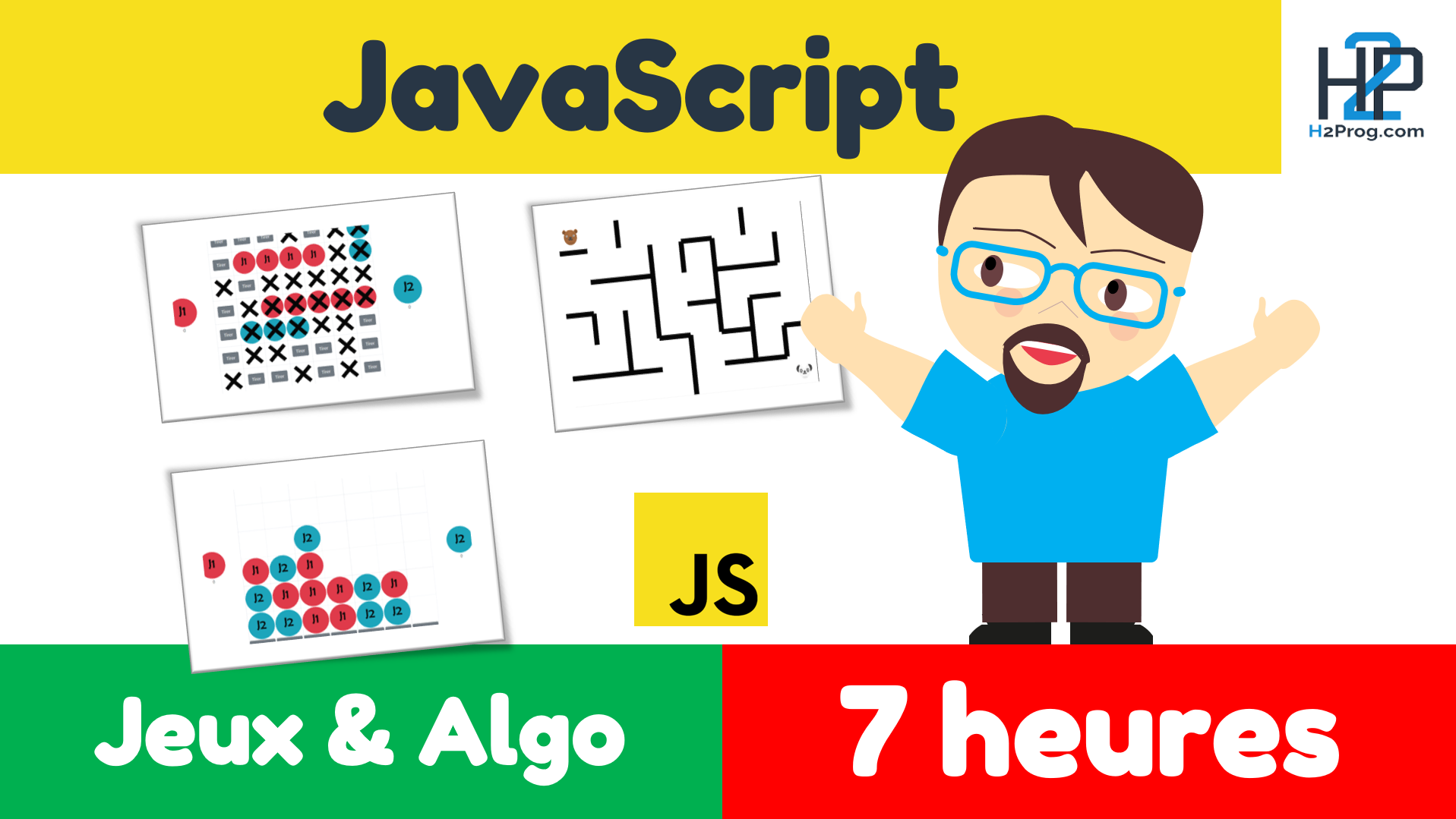 Algorithmique JavaScript avancé : créer 3 jeux web avec IA | Ecole