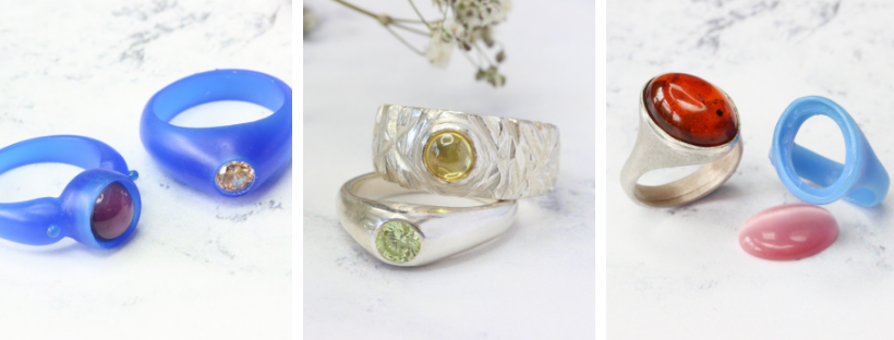 Setting on sale faceted stones