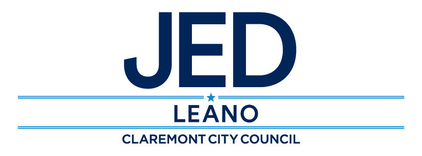 Jed Leano for Claremont City Council 2022 logo