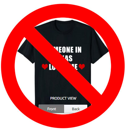 dont public trademarked shirts