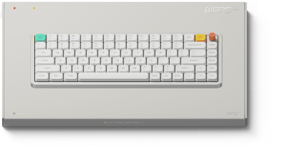 NuPhy Air75 v3 Wireless Mechanical Keyboard, Blush Nano Switches