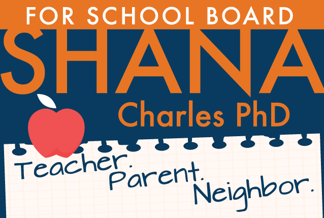Shana Charles for School Board 2018 logo