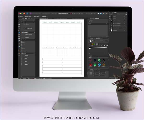 Affinity Calendar Assets Printable Craze