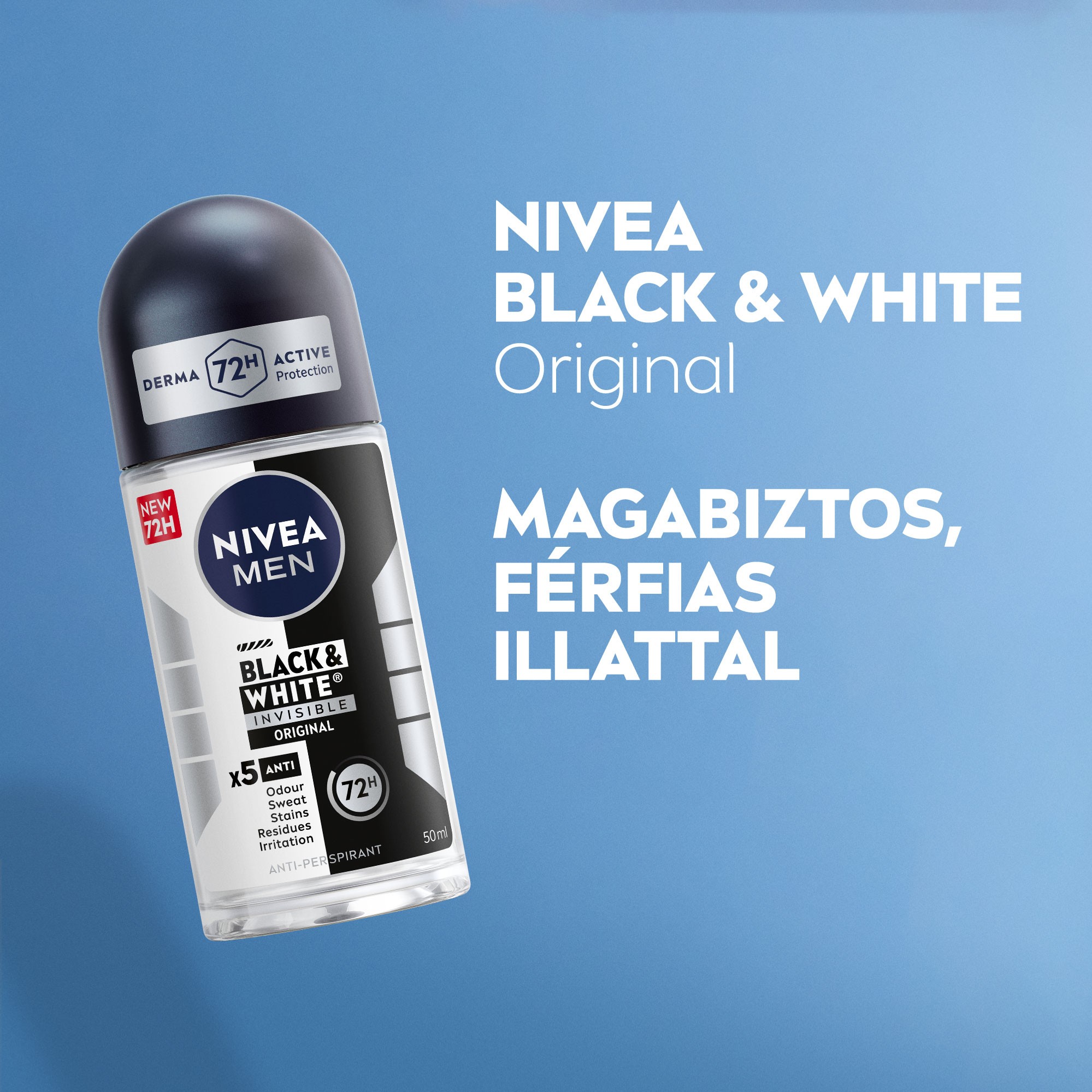 NIVEA Black&White Original magabiztos, férfias illattal