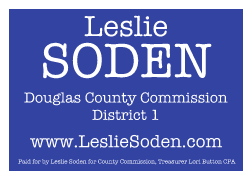 Leslie Soden for Douglas County Commission logo