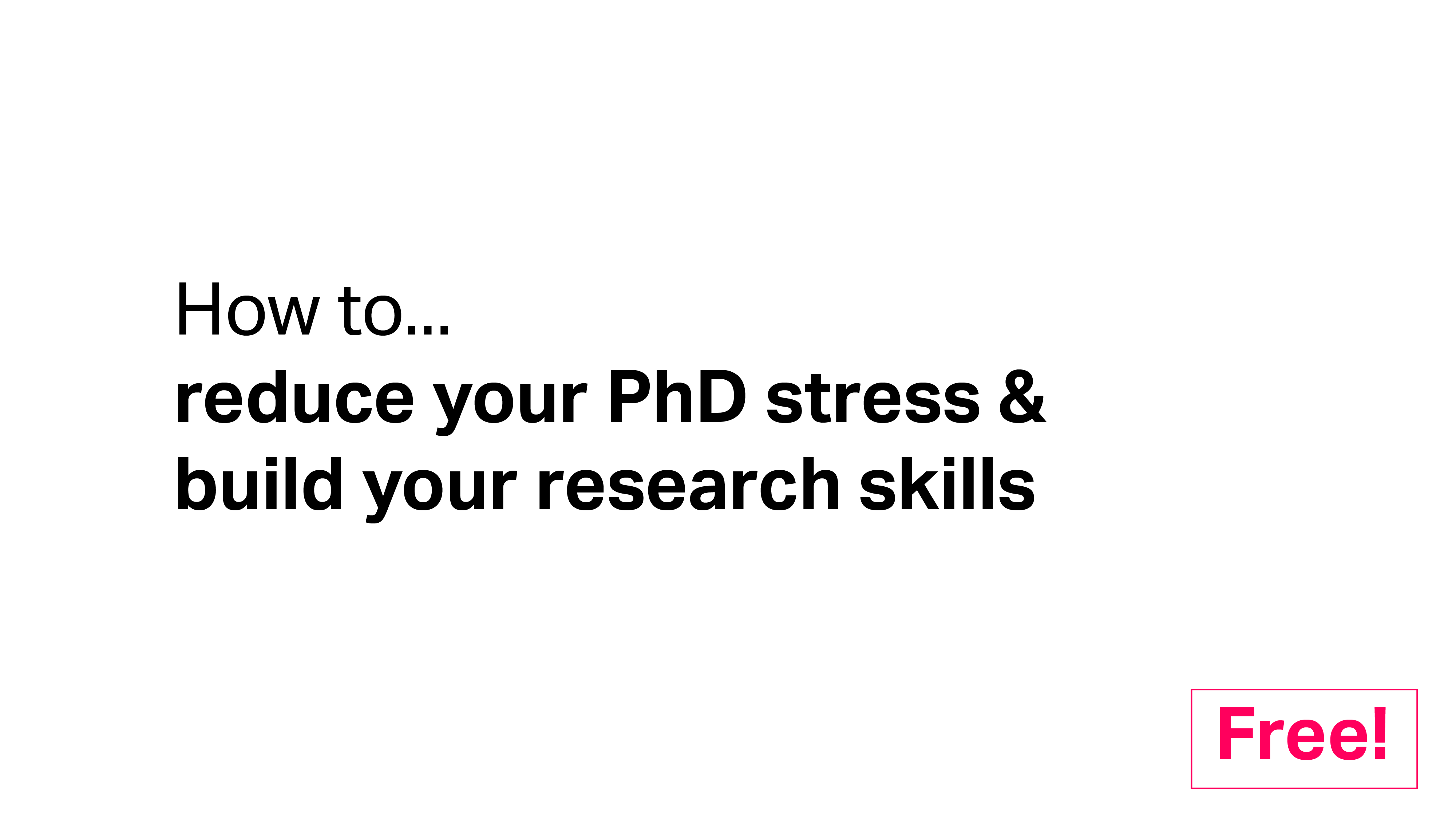 phd without stress