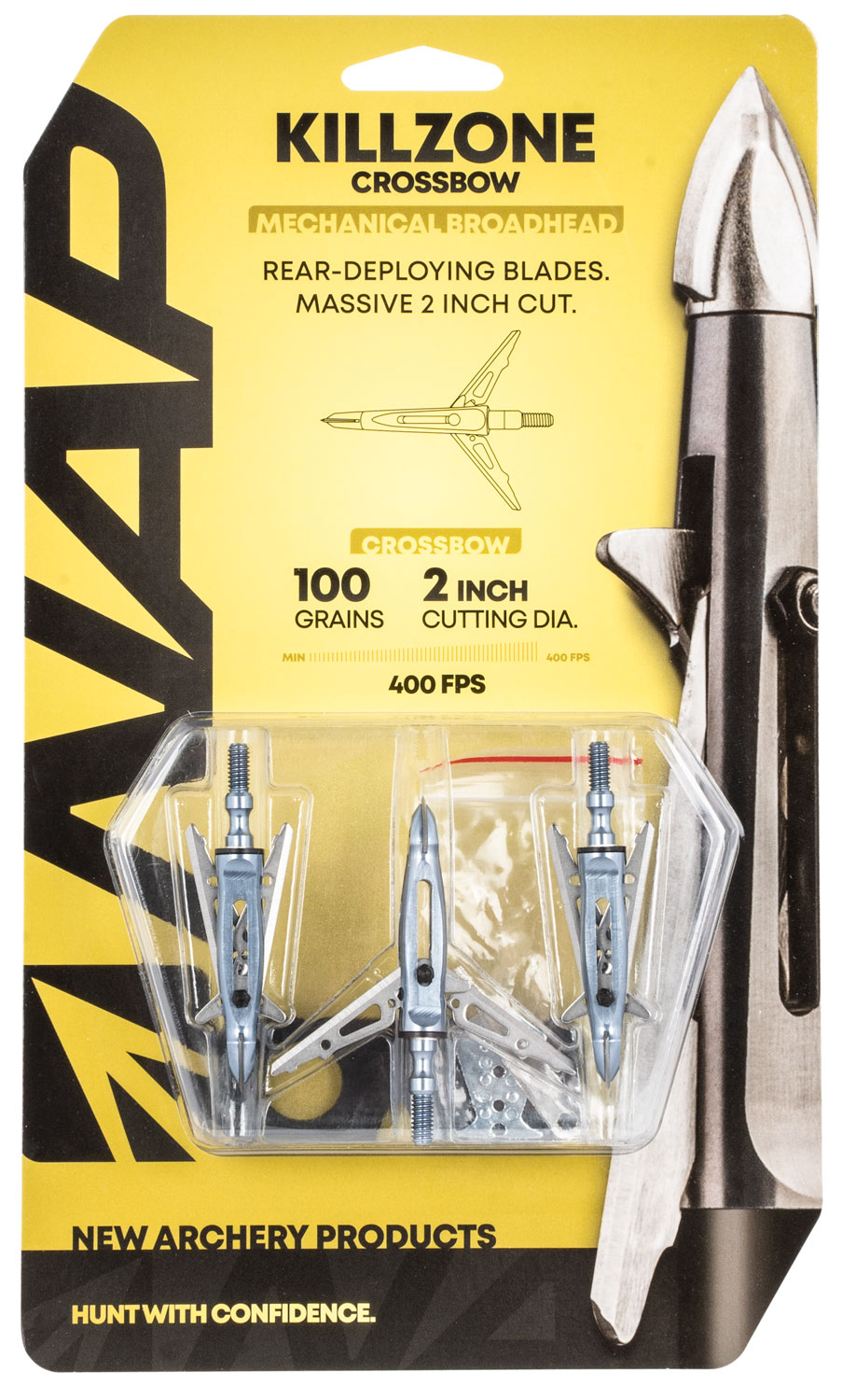 NEW Lot NAP Archery Arrowheads Killzone 100 Grain Cut 2" Broadheads Hunting 