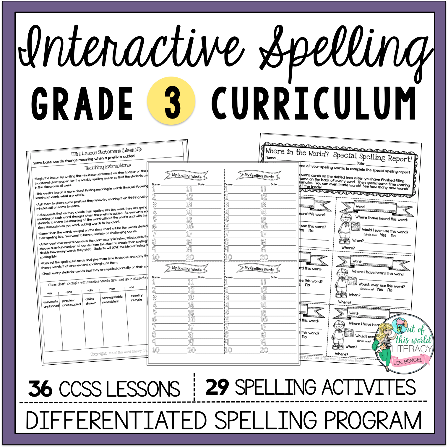 Interactive Spelling: Grade 3 | Jen Bengel