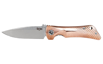 Southern Grind Spider Monkey 3.25″ Folding Drop Point Plain Satin S35VN SS Blade/ Titanium/Copper Handle Includes Pocket Clip