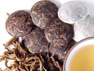 Ancient Jade Puerh Buttons from White Heron Tea
