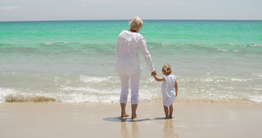 Retiree at beach