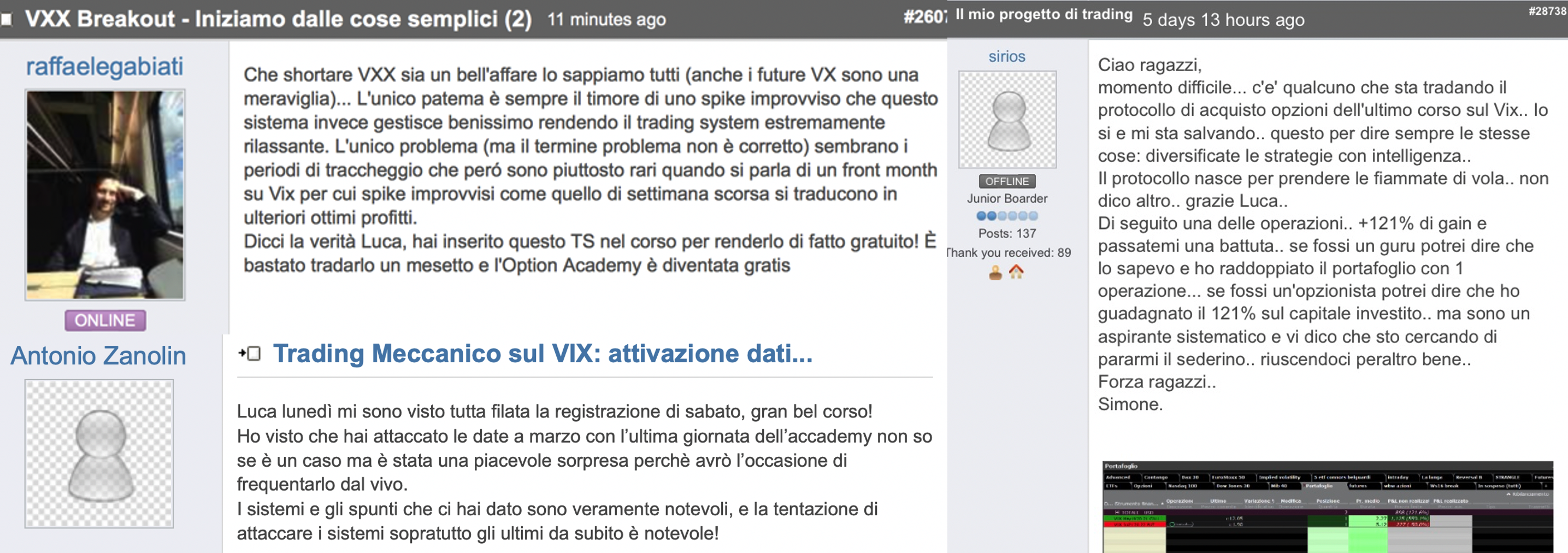congratulazioni trading camp, strategie intraday trading, trading system automatico, vps trading