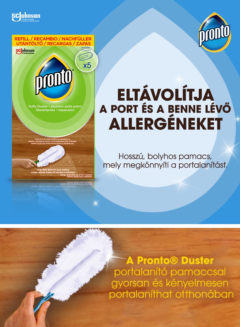 Pronto Duster portalanító pamacs utántöltő, 5 db