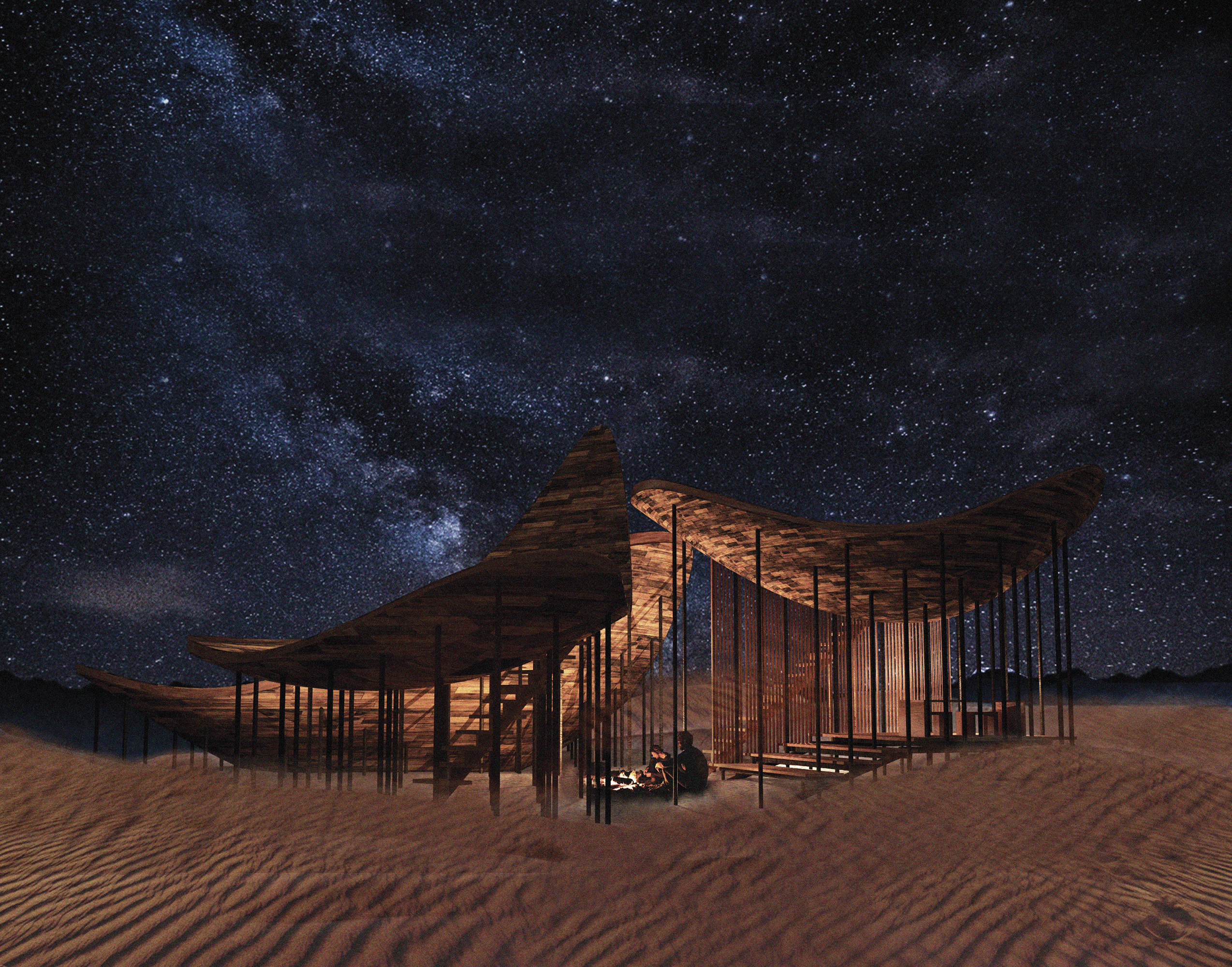 Night Render - Columbia GSAPP