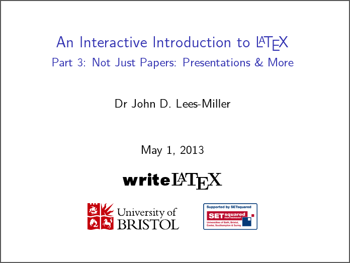 Intro to LaTeX Part 3 Cover