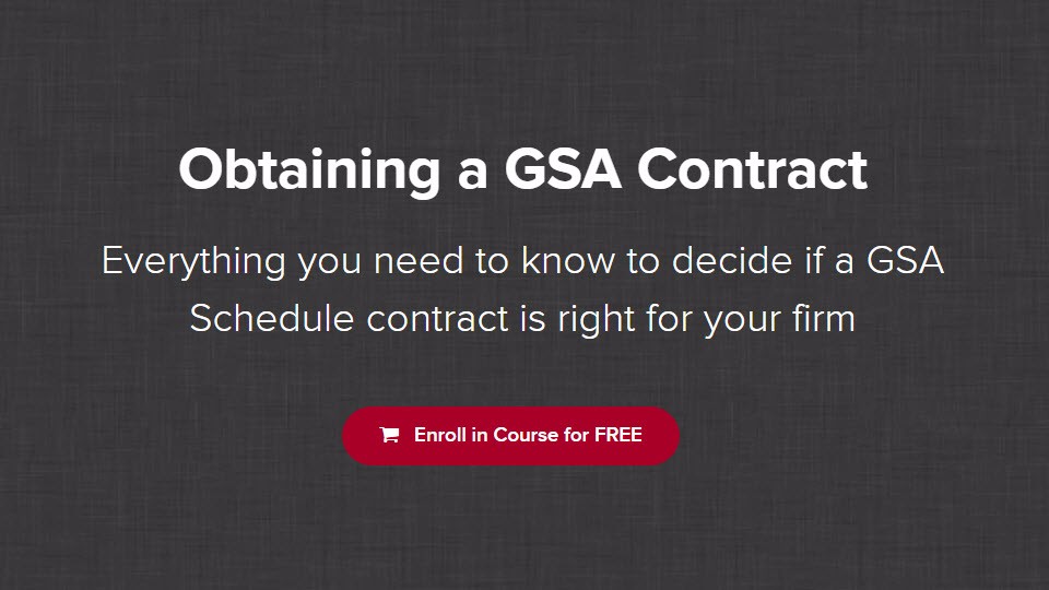 Product image for Obtaining a GSA Contract