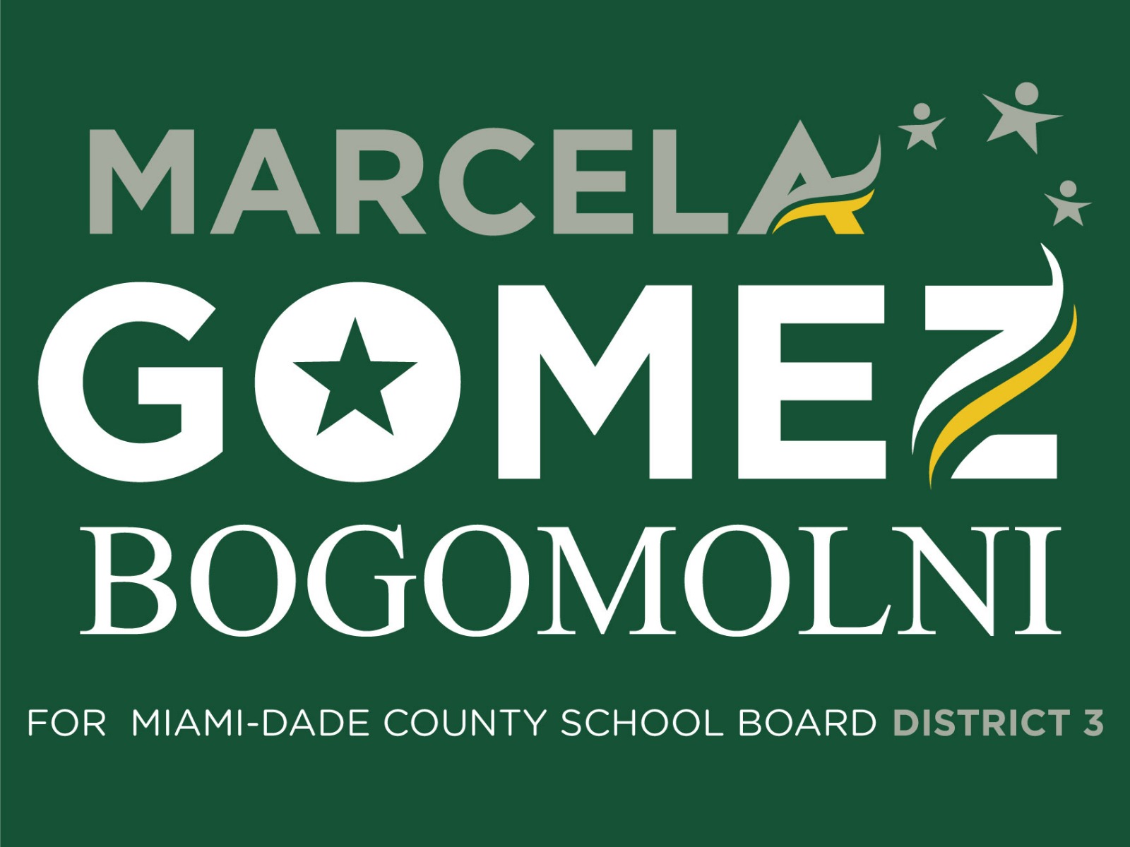 Marcela Gómez-Bogomolni Campaign- School board 3 logo
