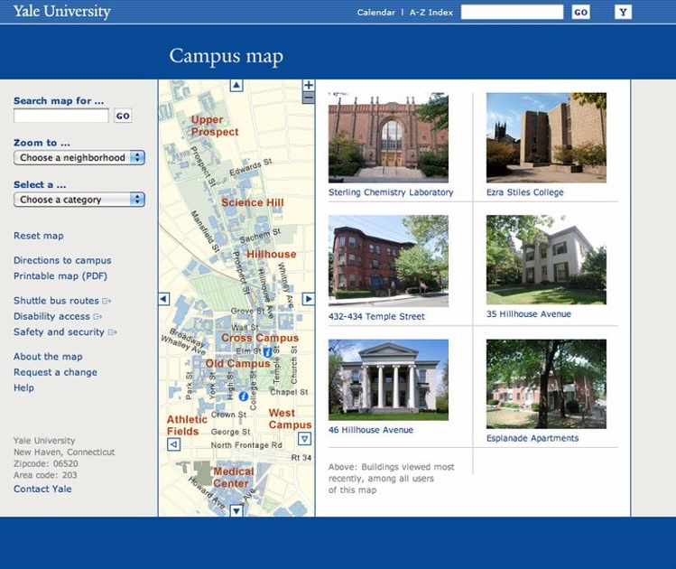 Yale Campus Map | Linked by Air