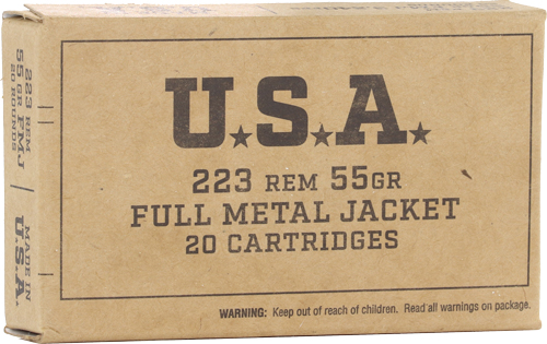 WINCHESTER USA 223 REM – 55GR FMJ 20RD 50BX/CS