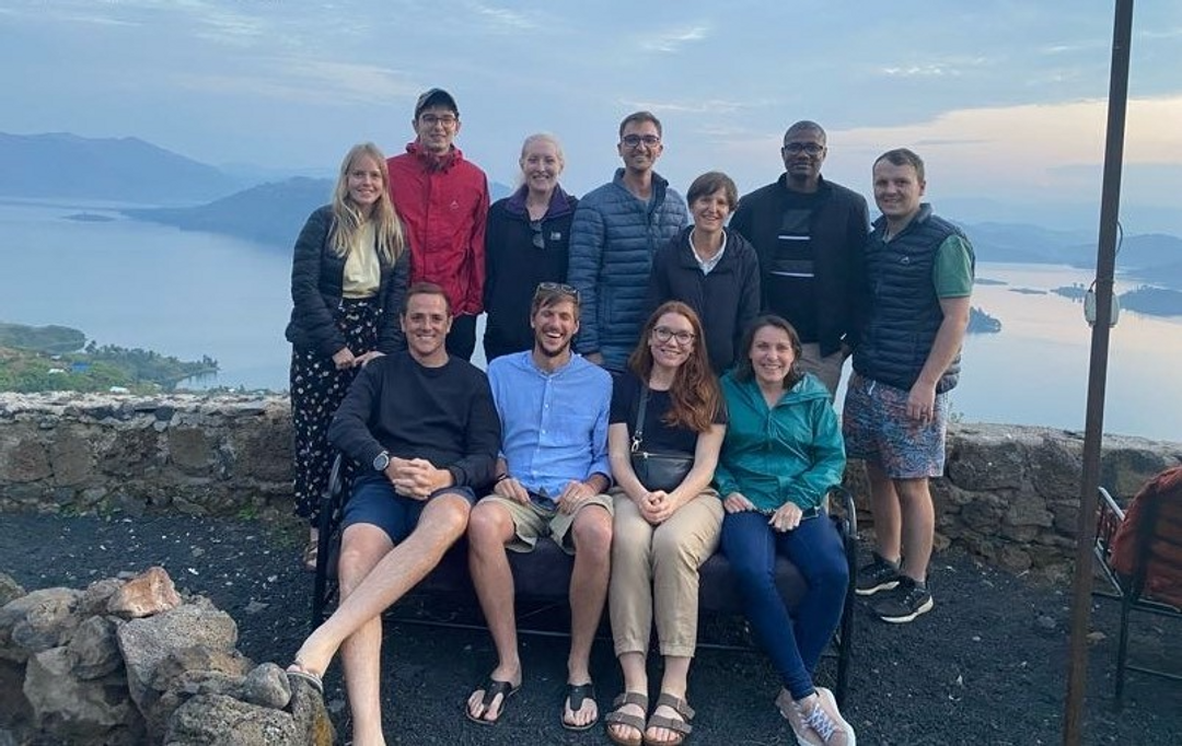 The 71point4 team at Lake Ruhondo, Rwanda in August 2022