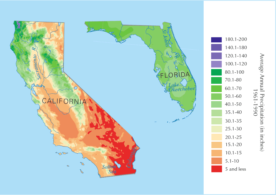 Различия климата калифорнии и флориды. Климат Калифорнии и Флориды. Климатическая карта Флориды. Климатическая карта Калифорнии. Тип климата Калифорнии и Флориды.