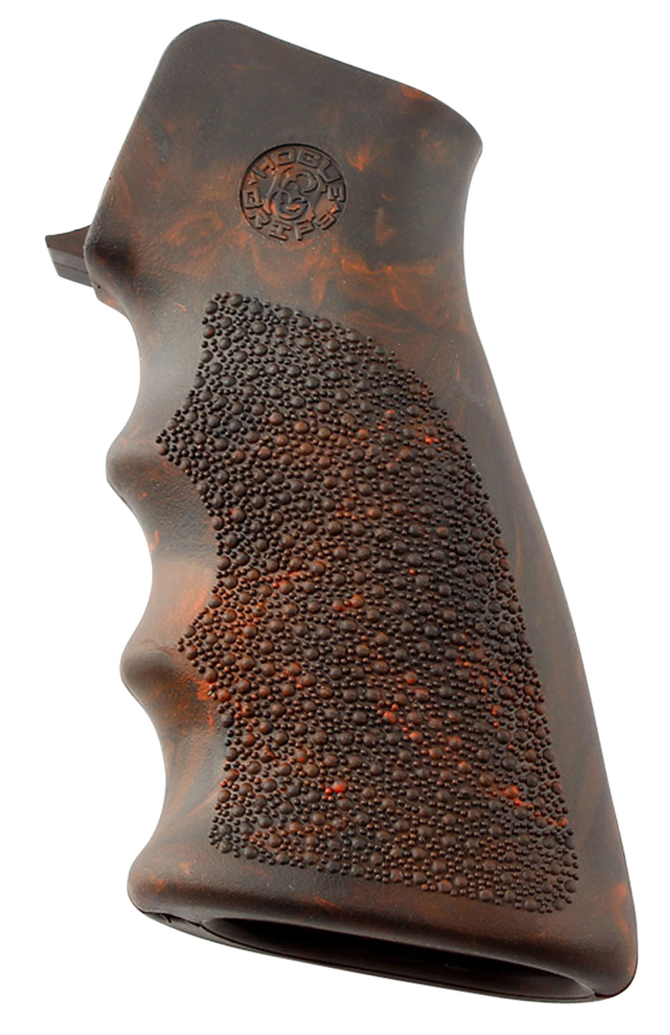 Hogue OverMolded Grip Cobblestone Red Lava Rubber with Finger Grooves for AR-15, M16