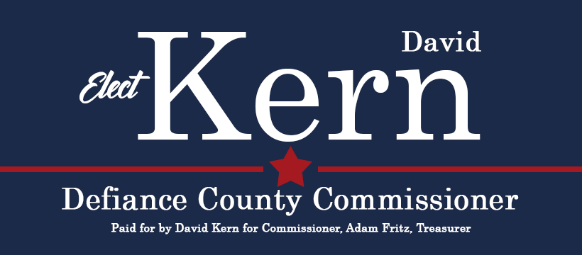 David Kern for Defiance County Commissioner logo