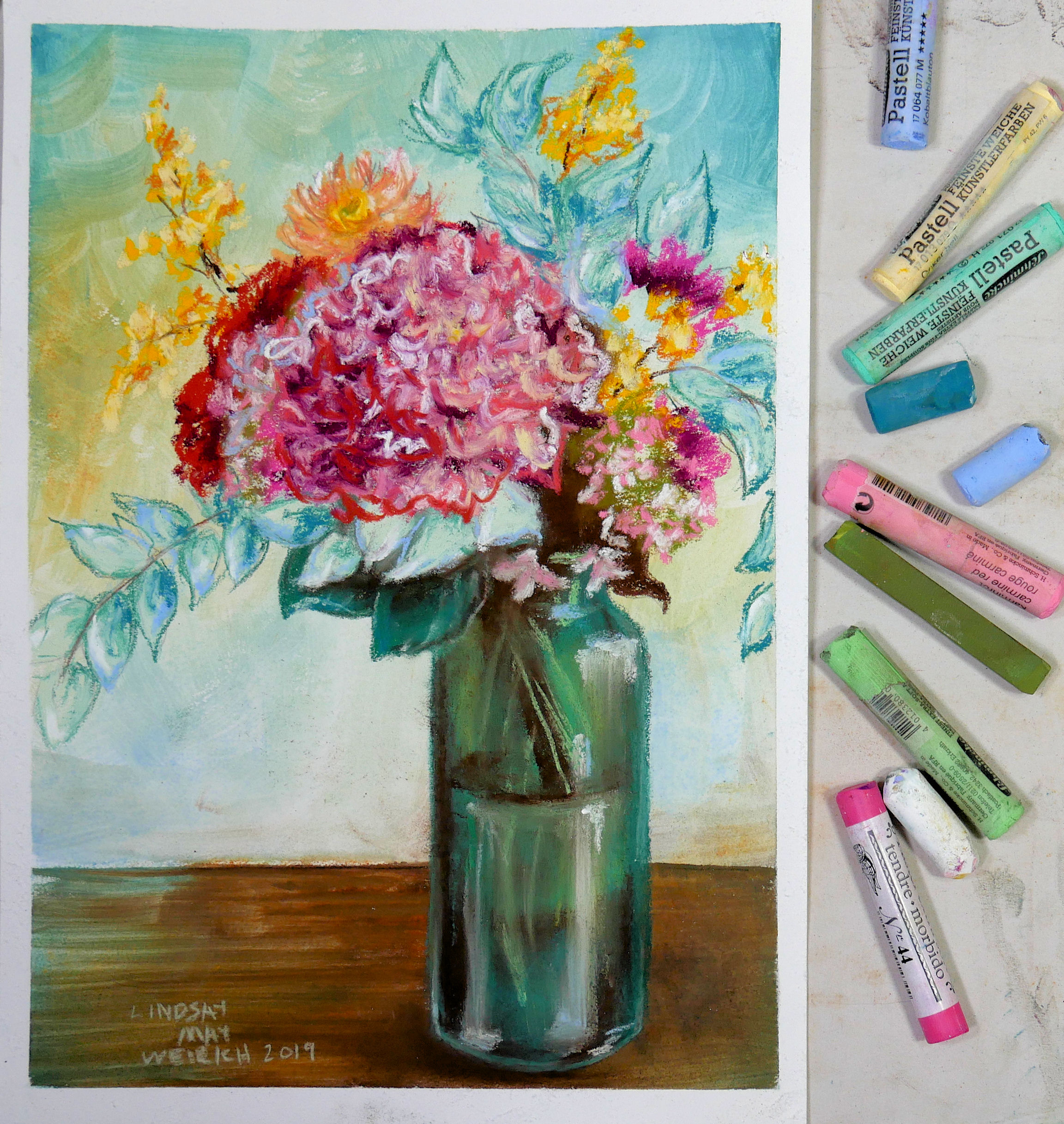 A unique way to use soft pastels